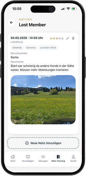 Spurinstinkt Notizen Screenshot Spurinstinkt Notizen Screenshot
